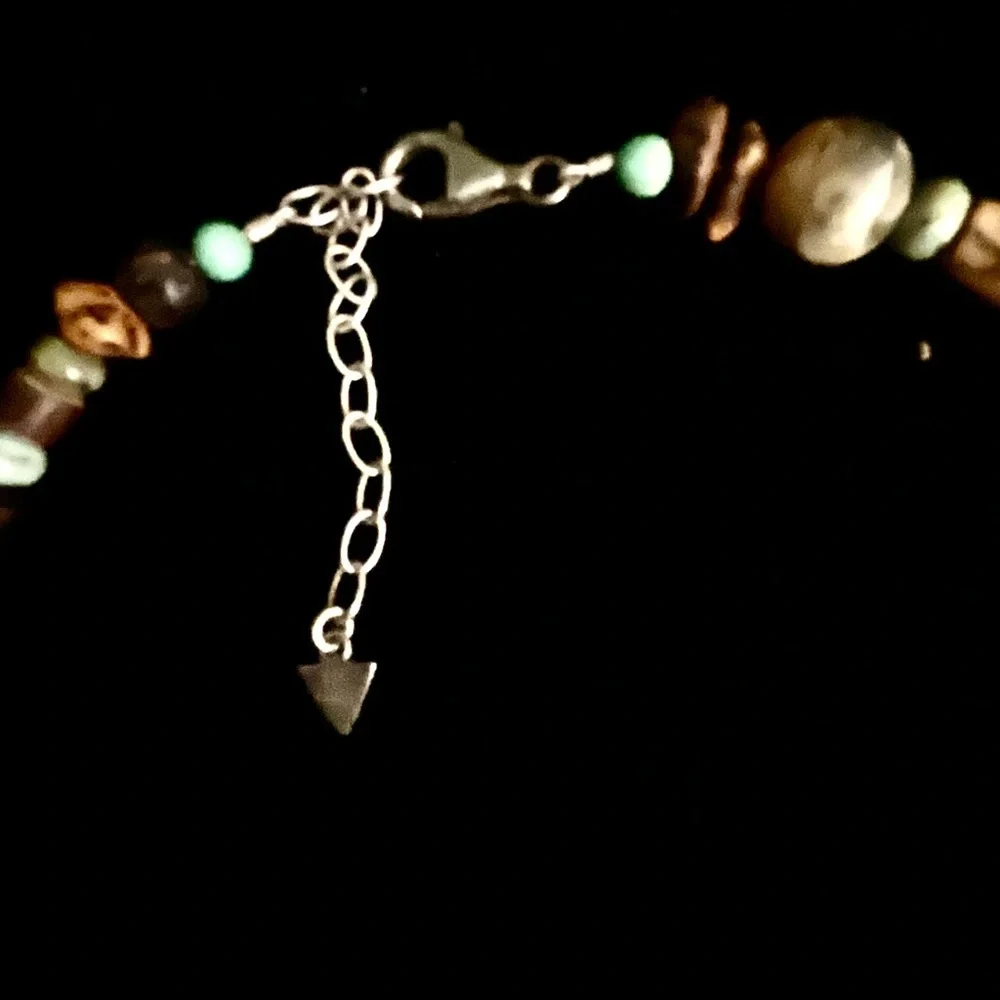 Silpada N1855 Reversible Kabkaban Howlite Coco Wood Bead Shell Necklace